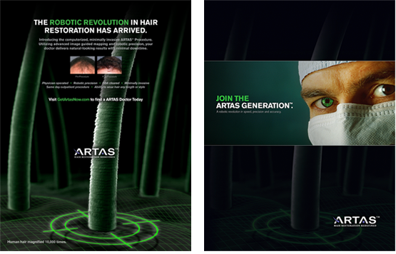 ARTAS print advertising from 183 degrees best bay area advertising agency